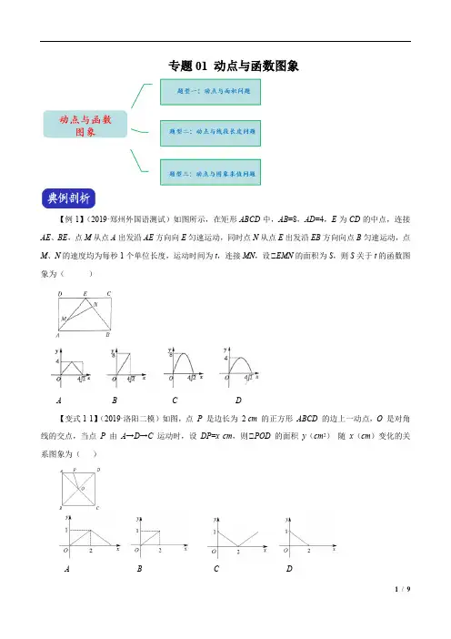 中考数学【压轴题全揭秘(河南专版)】专题01_动点与函数图象(原卷版)_