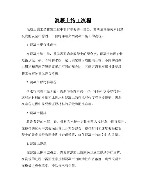 混凝土施工流程