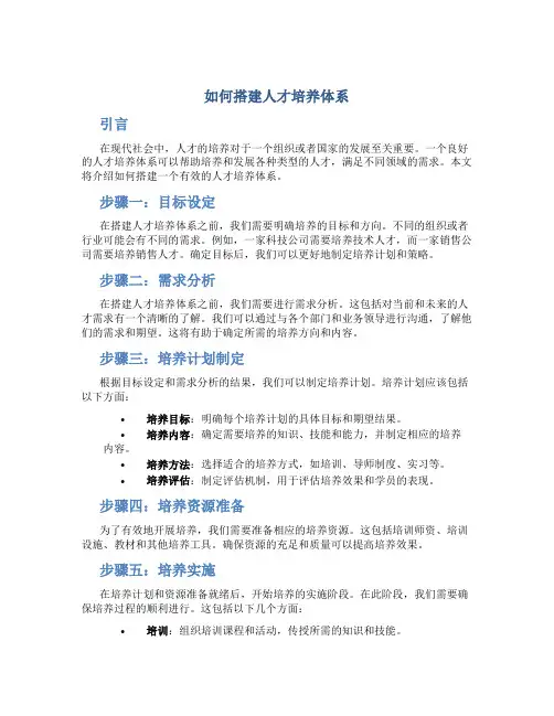 如何搭建人才培养体系