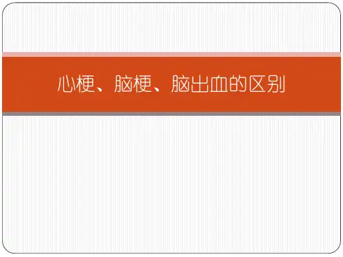 心梗脑梗脑出血鉴别PPT课件
