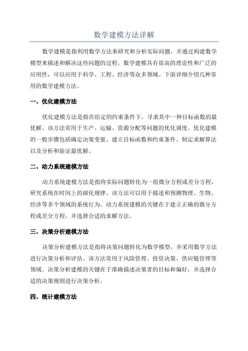 数学建模方法详解