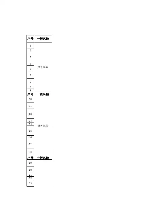 财务管理风险清单