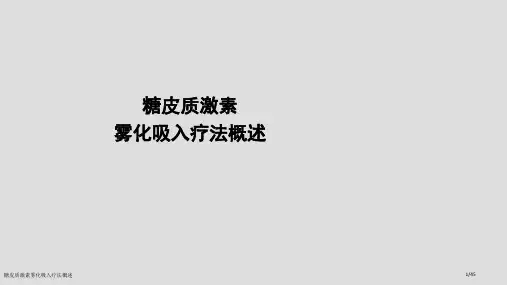 糖皮质激素雾化吸入疗法概述