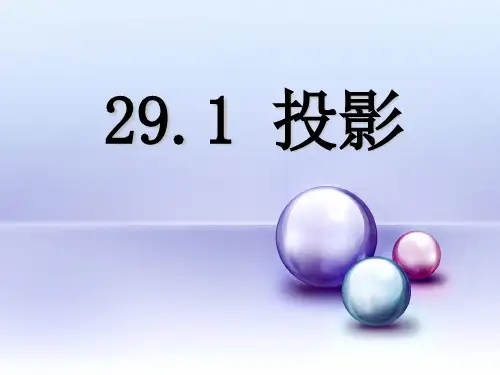人教版九年级数学下册第二十九章《29.1投影》优课件(16张PPT)
