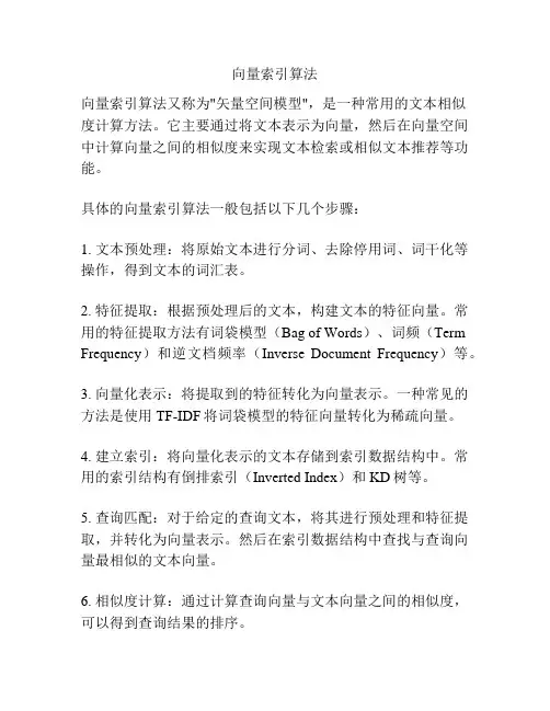 向量索引算法