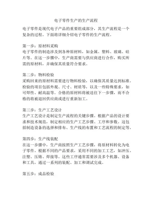 电子零件生产的生产流程
