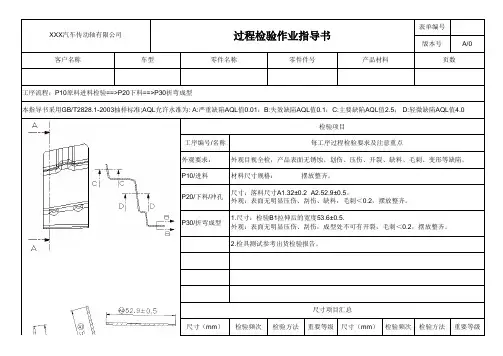 制程检验指导书