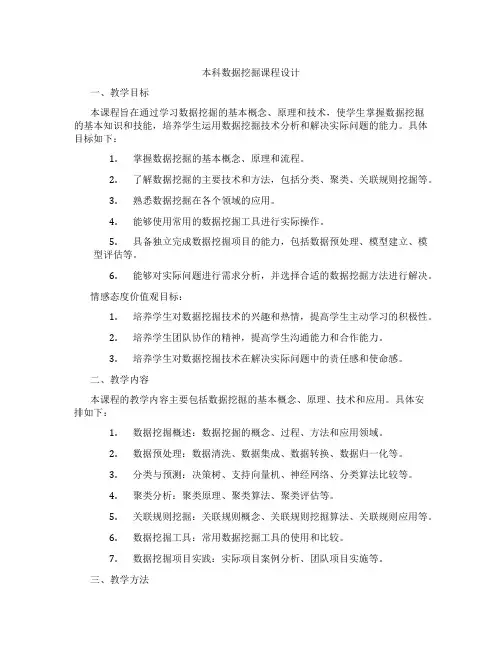 本科数据挖掘课程设计