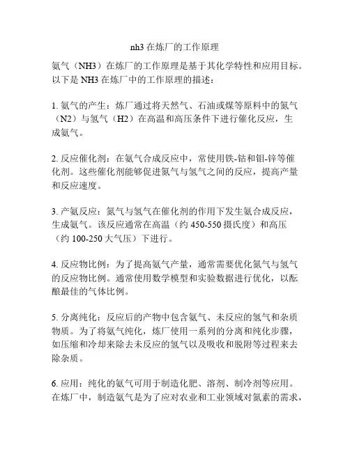 nh3在炼厂的工作原理
