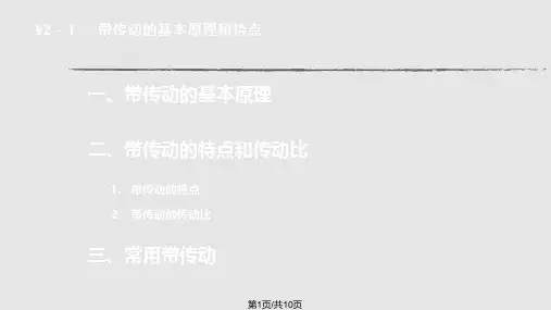 带传动的原理与特点PPT课件