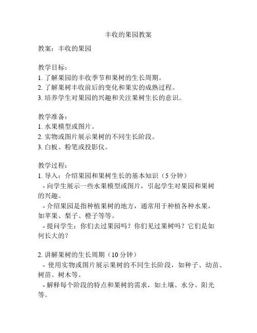 丰收的果园教案