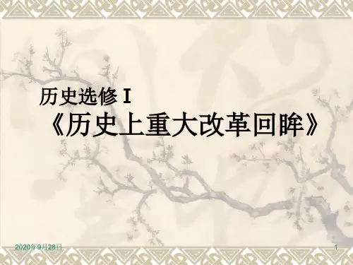 《历史上重大改革回眸》复习PPT课件