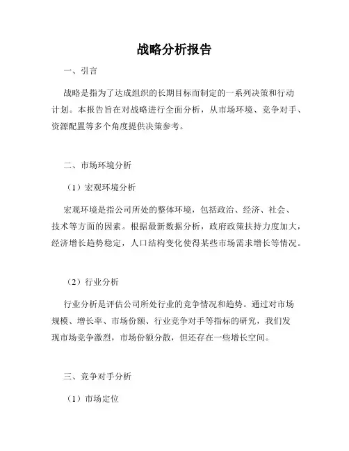 战略分析报告