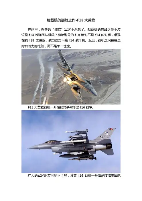 舰载机的巅峰之作-F18大黄蜂