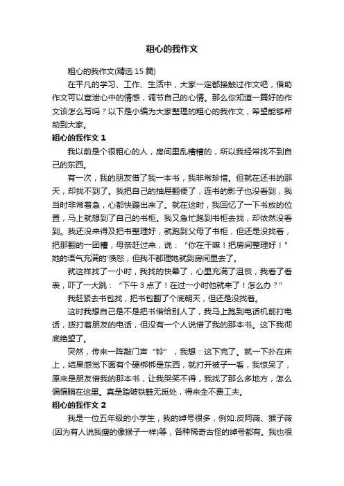 粗心的我作文