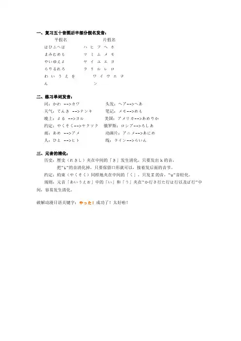日语入门篇03 浊音和半浊音(送气音、不送气音、鼻浊音)