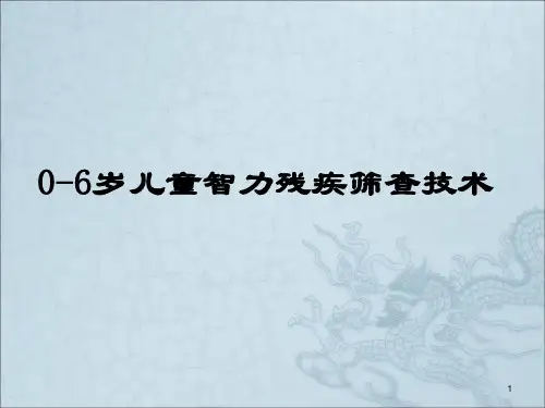 智力残疾PPT课件