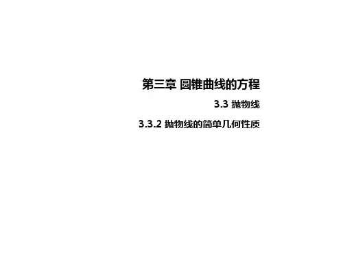 抛物线的简单几何性质 课件高二上学期数学人教A版(2019)选择性必修第一册