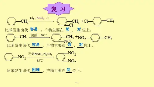 苯环上取代反应的定位规律