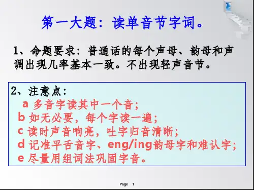 普通话语调训练ppt课件