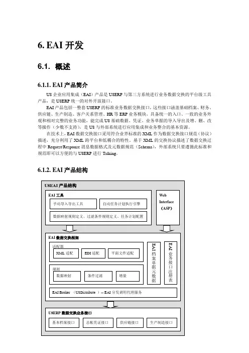 U8EAI简介和开发手册