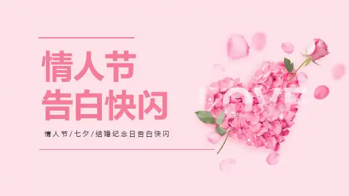 幽默浪漫情人节告白求婚快闪ppt