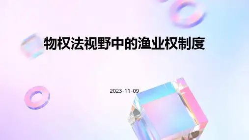 物权法视野中的渔业权制度