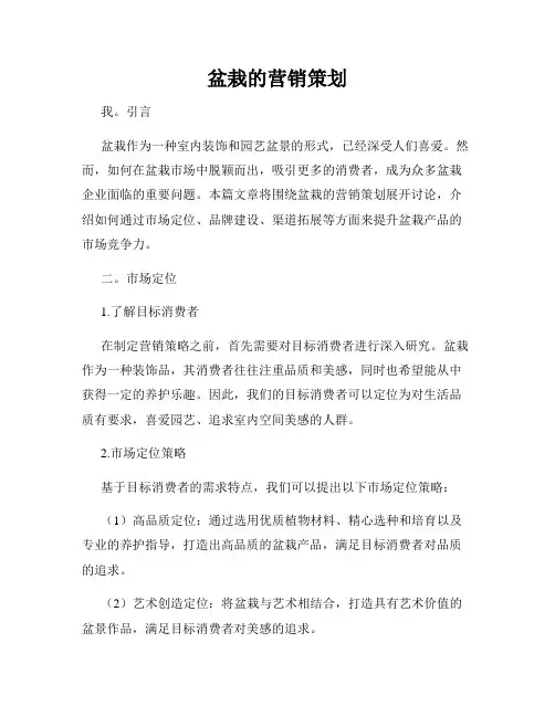 盆栽的营销策划