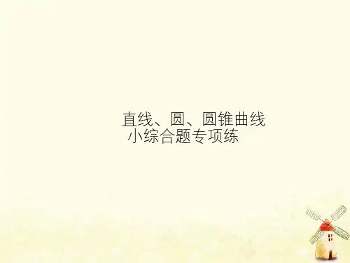 2021年高考数学总复习7.2直线、圆、圆锥曲线小综合题专项练课件理