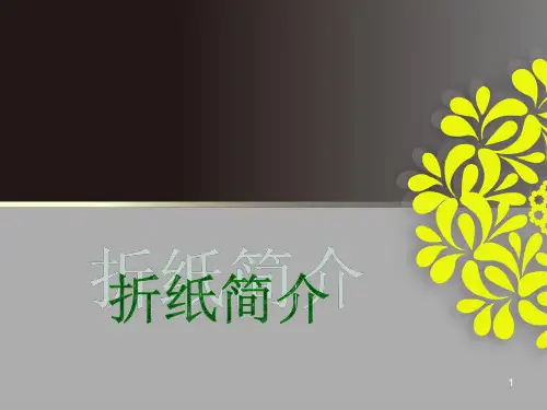 折纸简介PPT演示课件