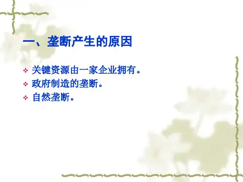 垄断市场ppt课件