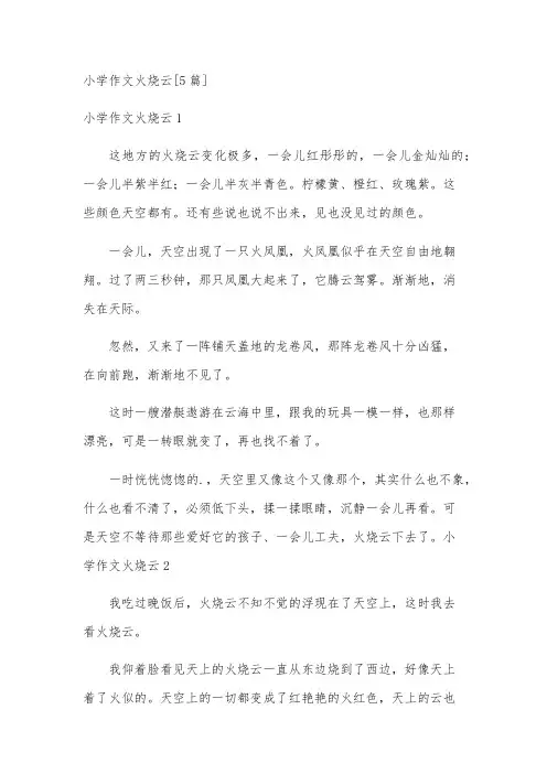 小学作文火烧云[5篇]