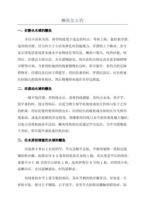 鳜鱼怎么钓