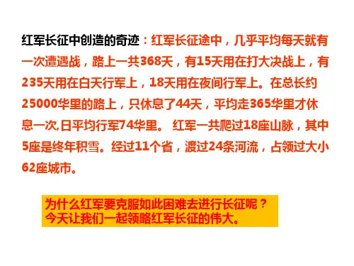 部编版八年级历史_中国工农红军长征精品课件