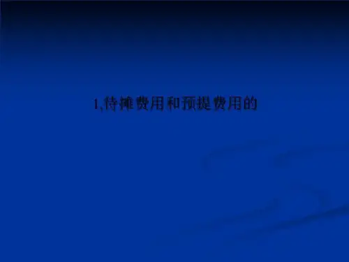 1,待摊费用和预提费用的