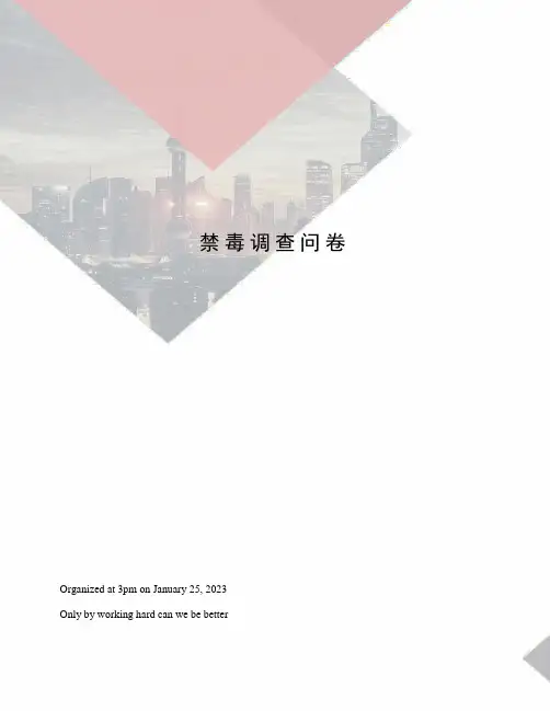 禁毒调查问卷