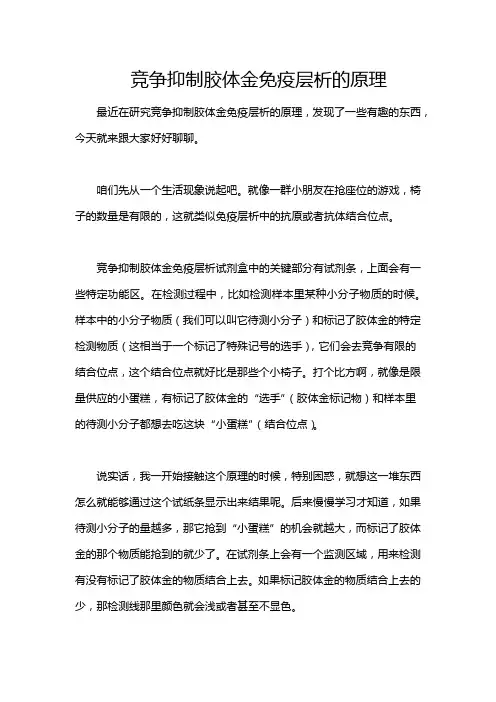 竞争抑制胶体金免疫层析的原理