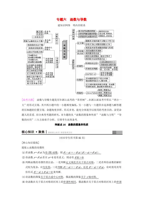 2019年高考数学第1部分重点强化专题专题6函数与导数突破点14函数的图象和性质教学案