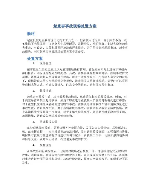 起重害事故现场处置方案