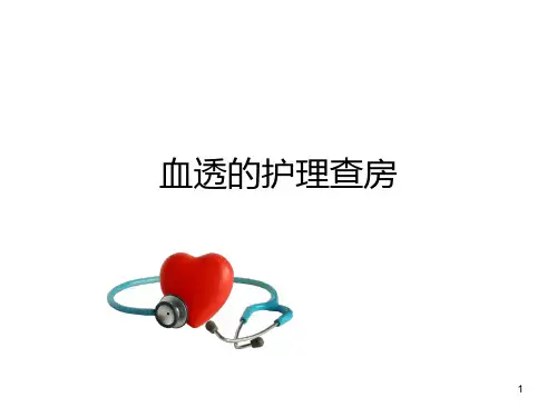 血透的护理查房PPT课件