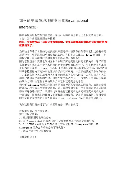 变分推断-解决复杂的后验概率计算方法