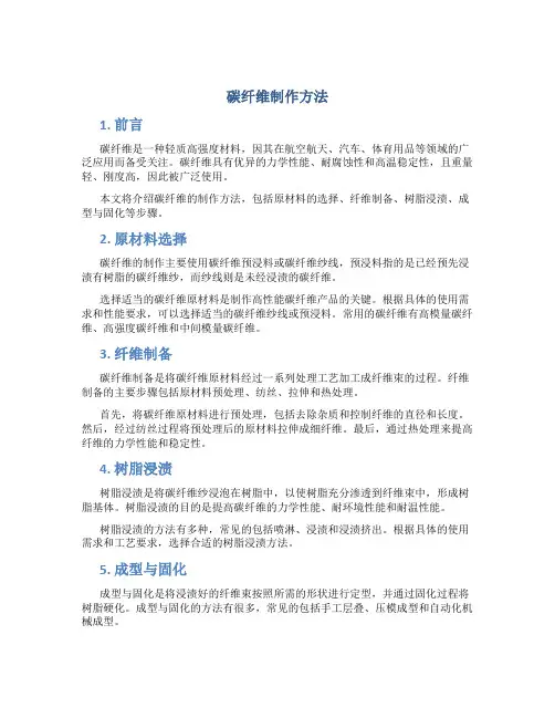 碳纤维制作方法