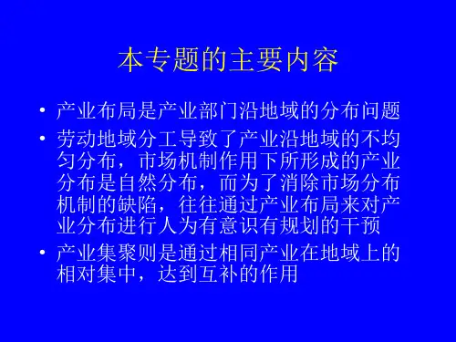 产业布局与产业集聚
