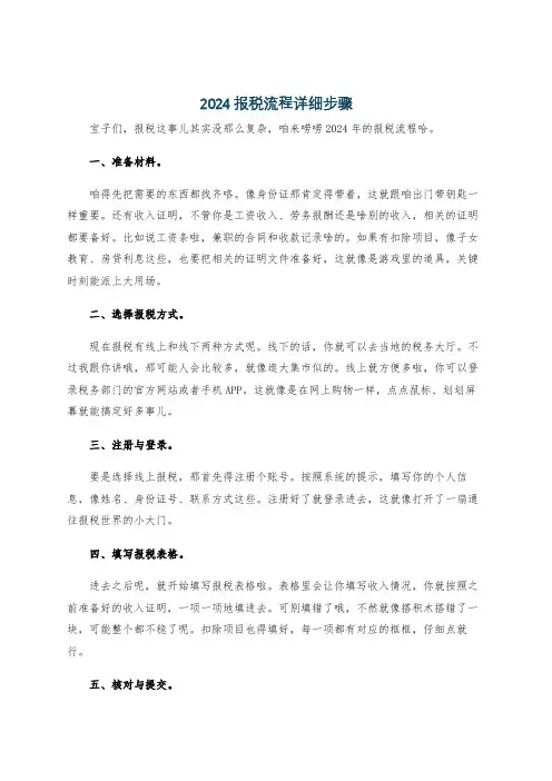 2024报税流程详细步骤