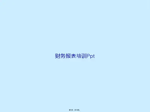 财务报表培训Ppt(共15张PPT)