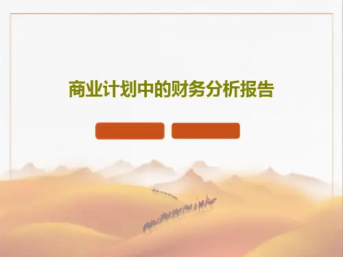 商业计划中的财务分析报告37页PPT