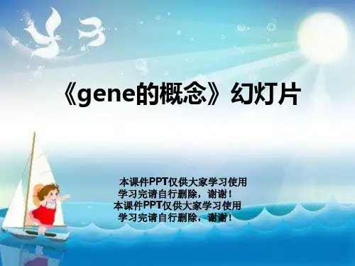 《gene的概念》幻灯片
