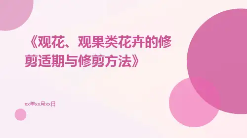 观花、观果类花卉的修剪适期与修剪方法
