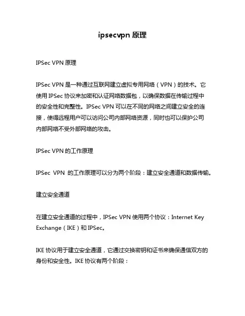 ipsecvpn 原理