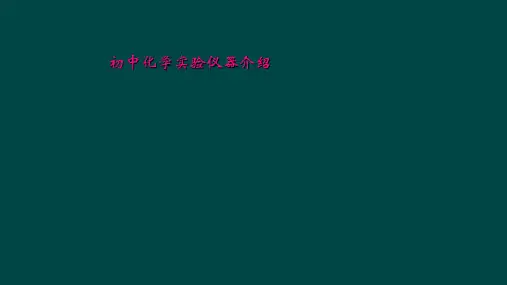 初中化学实验仪器介绍